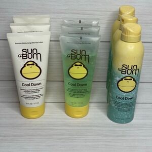Sun Bum Cool Down After Sun Lotion Gel Spray Moisturizing Aloe Vera 6oz‎